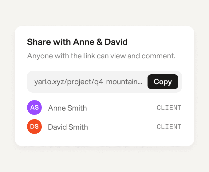 Share with clients